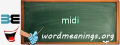 WordMeaning blackboard for midi